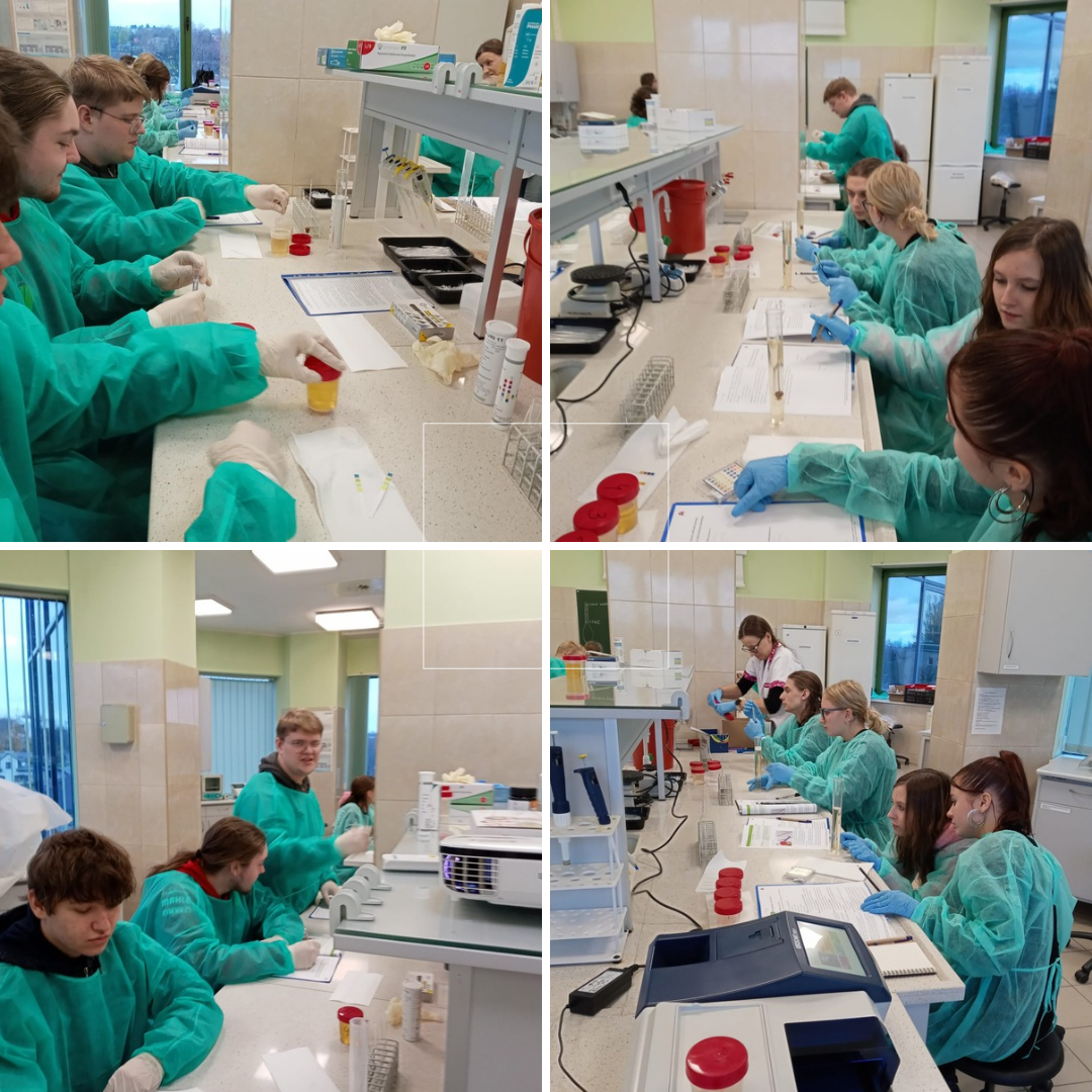 uczniowie w laboratorium